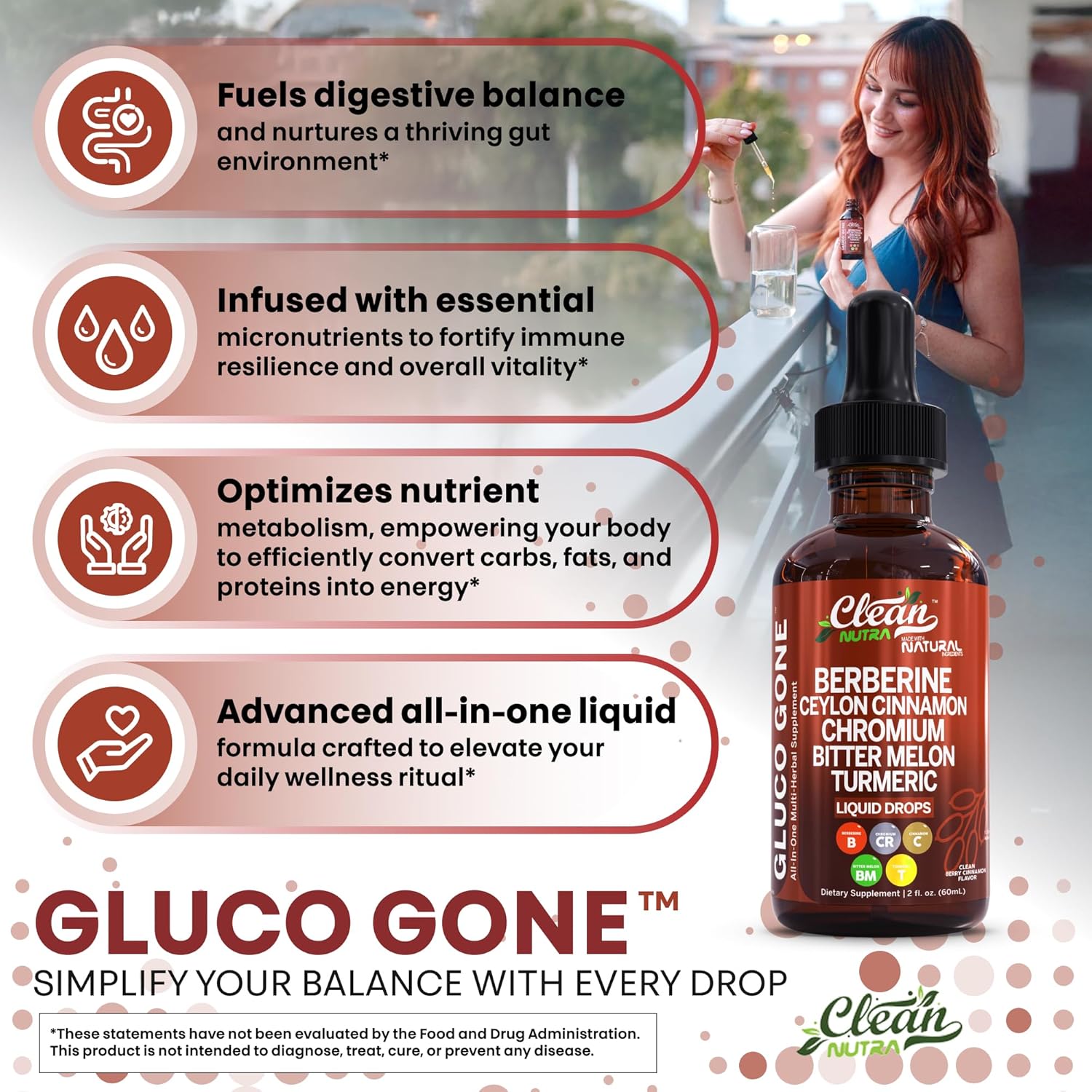 Clean Nutra Berberine with Ceylon Cinnamon Supplement